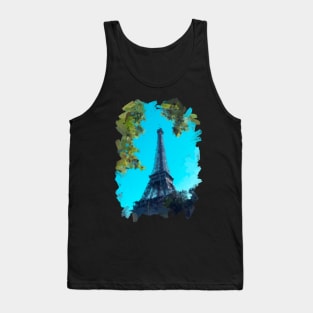 Eiffel tower oil painting Tank Top